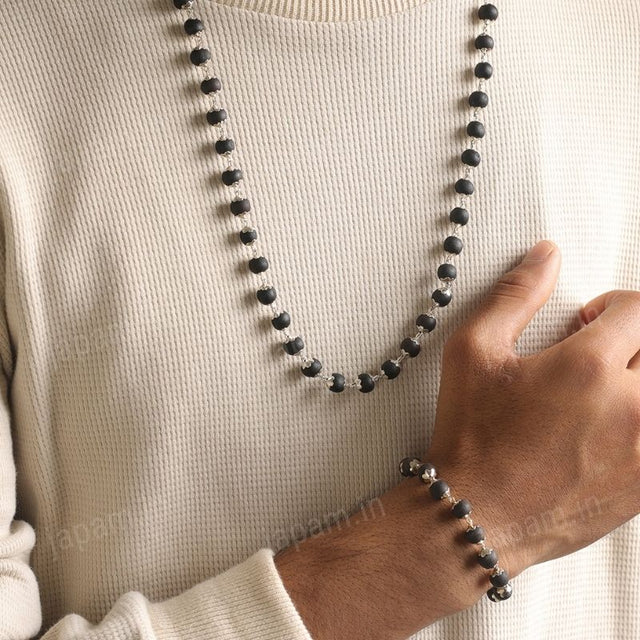Karungali Mala & Bracelet Combo Set