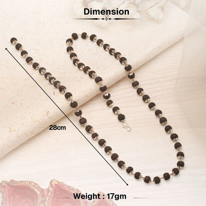 Karungali Mala with Silver-Tone Chain