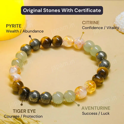 Money Magnet Natural Crystal Stone Bracelet