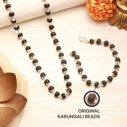 Karungali Mala & Bracelet Combo Set