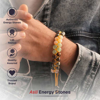 Double Tie-Up Money Magnet Natural Crystal Bracelet