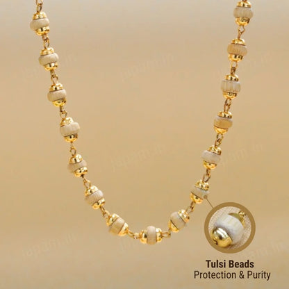 Gold-Tone Tulsi Beads Mala Chain