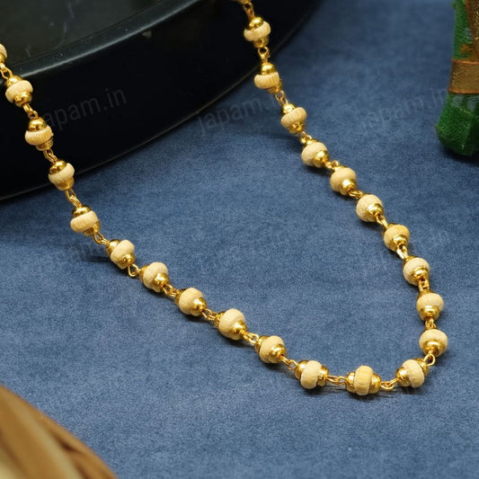 Gold-Tone Tulsi Beads Mala Chain