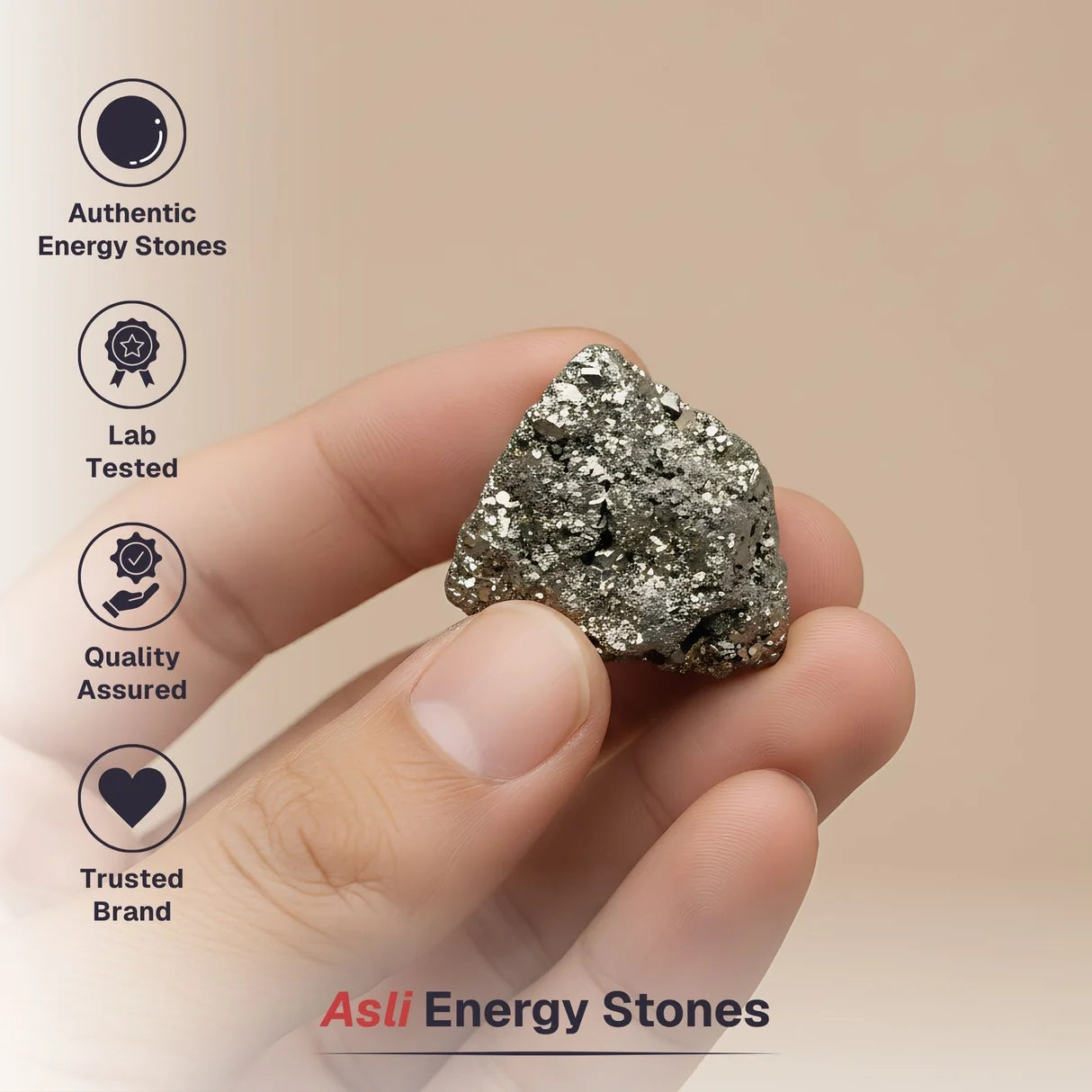 Natural Raw Pyrite Stone for Wealth & Prosperity