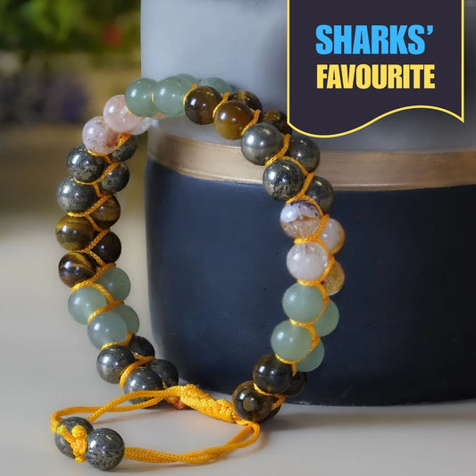 Double Tie-Up Money Magnet Natural Crystal Bracelet