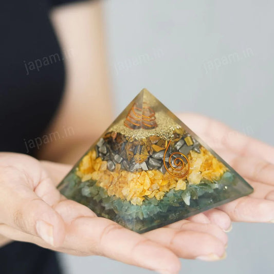Money Magnet Multi-Crystal Energy Pyramid