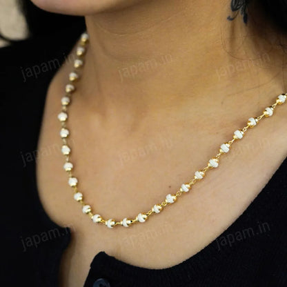 Gold-Tone Tulsi Beads Mala Chain
