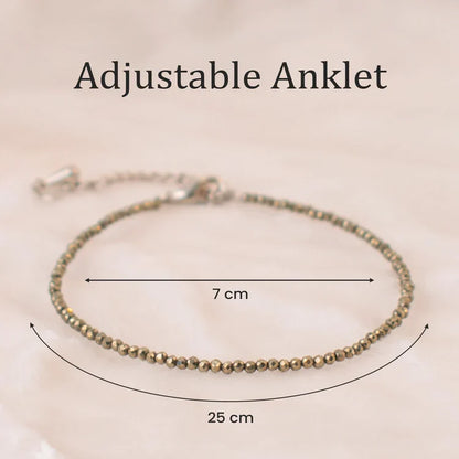 Pyrite Anklet with Free Evil Eye Anklet