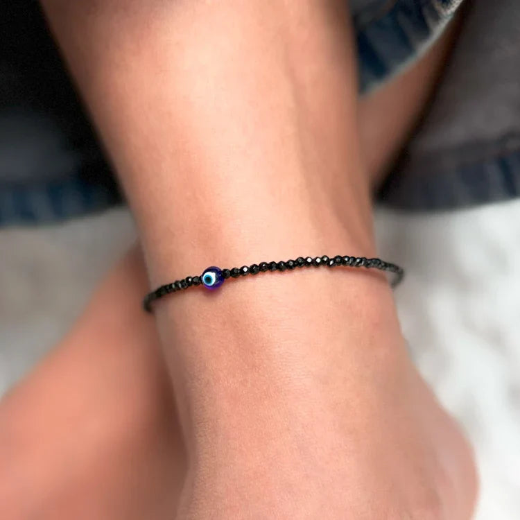 Pyrite Anklet with Free Evil Eye Anklet