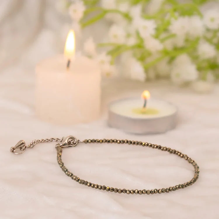 Pyrite Anklet with Free Evil Eye Anklet