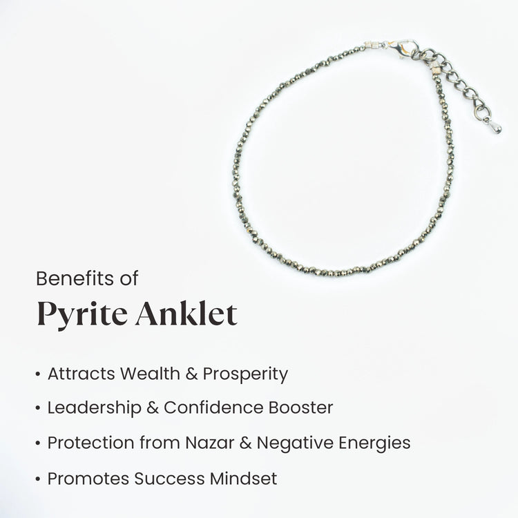 Pyrite Anklet with Free Evil Eye Anklet